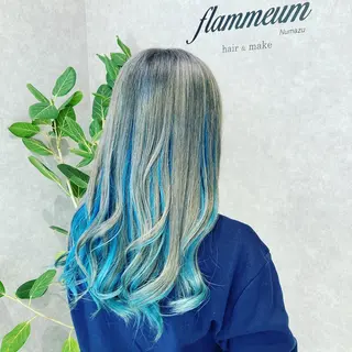 セミロング カラー 五月女 和樹のヘアスタイル