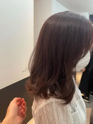 セミロング ショート/脱白髪染め ☆宇﨑悠実のヘアスタイル