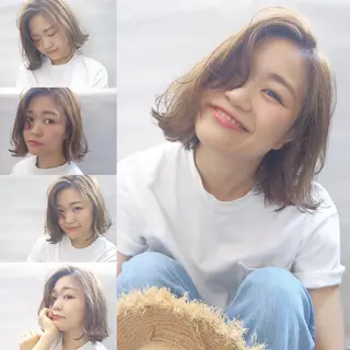 ミディアム yuki🌼 Hip's decoのヘアスタイル