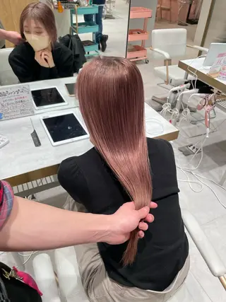 ロング カラー レイヤー専門家 ダブルカラー修のヘアスタイル