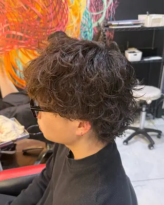 パーマ メンズ レディースモデル募集 無料/田中海斗のヘアスタイル