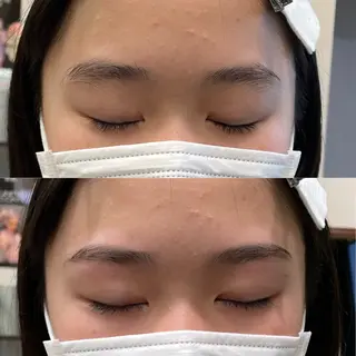 アイブロウ 垢抜け小顔レイヤー オリーブ/スミレのヘアスタイル