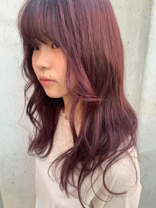 ロング カラー ayaka 縮毛矯正レイヤーのヘアスタイル