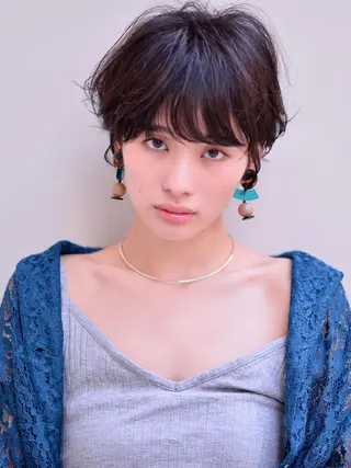 ショート パーマ 髪質改善/縮毛矯正/ トリートメント/庭田のヘアスタイル
