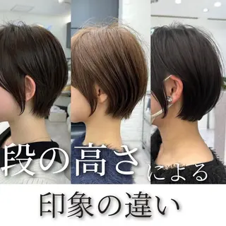 ショート ショートヘア くすみカラー、大場猛のヘアスタイル