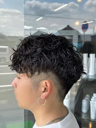 パーマ メンズ arika オケシ　リョウダイのヘアスタイル
