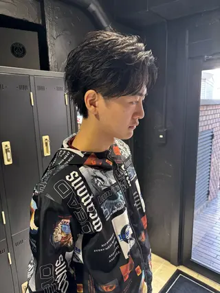 ショート ヘアアレンジ メンズ メンズ専門 美容師✨ アメ村 堀江颯瑛のヘアスタイル