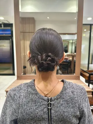 ミディアム ヘアアレンジ ヘアセット/メンズ パーマChihoのヘアスタイル