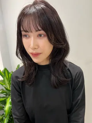 ミディアム カラー 高畑 恵莉 👒 暖色 / 艶髪 🧺のヘアスタイル