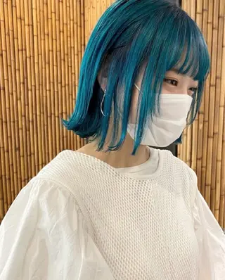 ショート カラー 🖤顔まわり 盛れヘア⟡アズサ🖤のヘアスタイル
