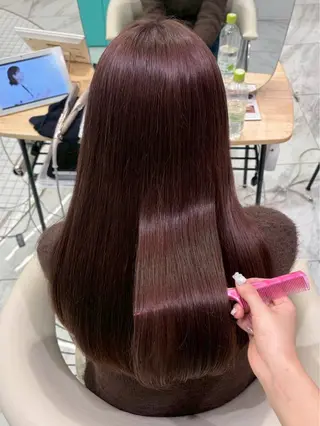 ロング 須藤 梨のヘアスタイル