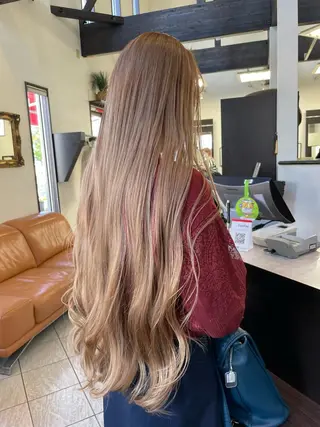 ロング カラー コレットヘアー 田中アヤノのヘアスタイル