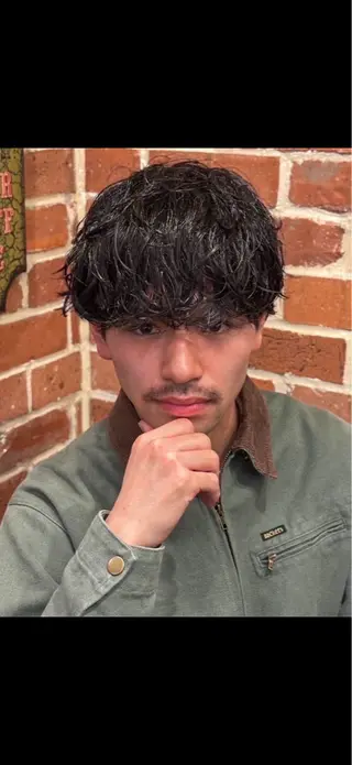 ミディアム パーマ ヒロ銀座名駅西口 長尾 匡起のヘアスタイル