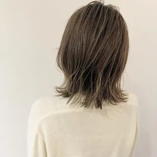 ミディアム カラー 池田 真由美のヘアスタイル