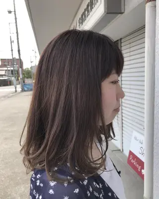 ミディアム カラー レイヤーカット匠 イソザキノリユキのヘアスタイル