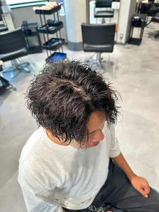 ショート パーマ ヘアアレンジ メンズ メンズヘア静岡 ✂︎Ryuheiのヘアスタイル