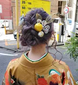 ヘアアレンジ 谷 結奈のヘアスタイル
