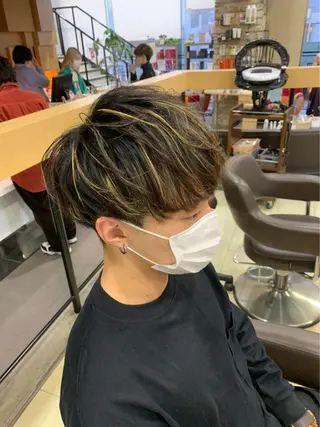 ミディアム カラー パーマ メンズ メンズ特化 【かな】のヘアスタイル