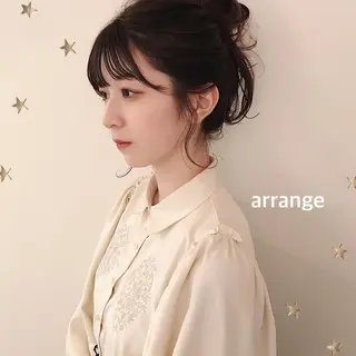 セミロング ヘアアレンジ 市川 千夏のヘアスタイル