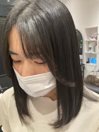 ミディアム ミルクティー量産💙 💙ブリーチ特化💙のヘアスタイル