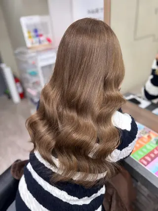 セミロング カラー 横浜/エクステ特化× 艶カラー/あいかのヘアスタイル