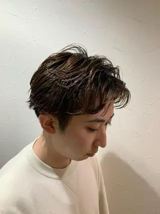 ショート パーマ メンズ 新宿駅近! 💈口コミ多数✨のヘアスタイル