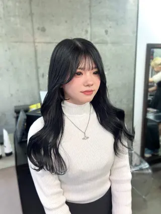 ロング カラー 透明感カラー ✨ 韓国艶髪💗菅原のヘアスタイル