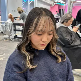 セミロング カラー ヘアアレンジ 🎀モテ暖色× エクステ🎀あかりのヘアスタイル