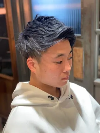 ショート カラー メンズ 🎱メンズフェード 特化HYOGA🎱のヘアスタイル