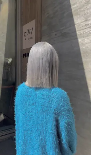 ミディアム カラー ハイトーンカラ ー/小川のヘアスタイル