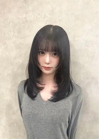 セミロング カラー ヘアアレンジ JILL by charme所属・小山/透明感カラー/ レイヤー/中茎涼太のヘアスタイル