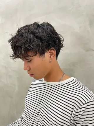 パーマ メンズ メンズカット パーマ[佐橋]のヘアスタイル
