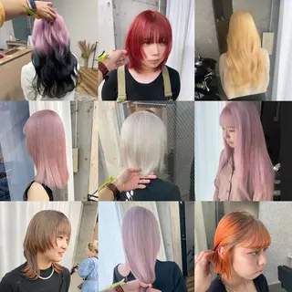 有人/バレイヤージュ /シャドールーツのヘアスタイル
