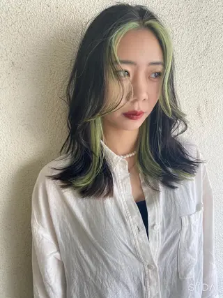 セミロング カラー Pia ツボイ ケイタのヘアスタイル