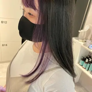 セミロング カラー レイヤー×髪質改善 ×透明感/杉田 圭のヘアスタイル