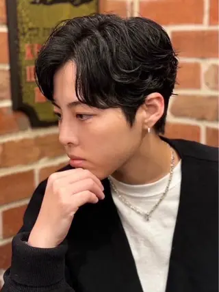 ショート パーマ 田場 彪太郎のヘアスタイル