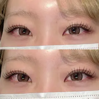 マツエク・マツパ 🎀モテ暖色× 艶カラーちな🎀のマツエク・マツパデザイン