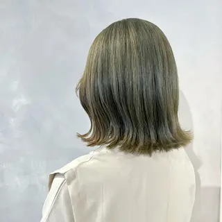 ミディアム カラー 髪質改善⌇透明感 カラー⌇川上葵のヘアスタイル