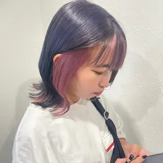 ミディアム カラー shiho .のヘアスタイル