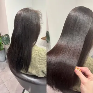 セミロング 髪質改善・縮毛矯正/ 下村陽平のヘアスタイル