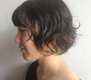 ミディアム パーマ 吉田一輝 外国人パーマのヘアスタイル