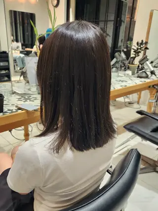 ミディアム カラー RUA💜 ボブカット💜のヘアスタイル