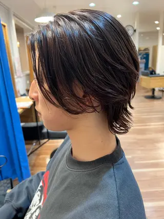 ミディアム 森 結輝のヘアスタイル