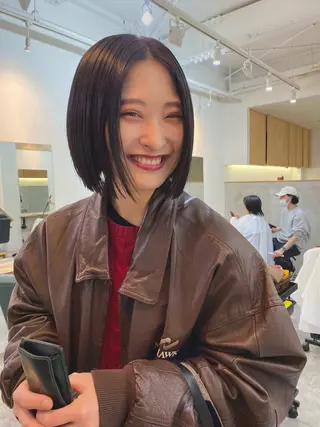ショート カラー 森貴裕/ベージュ/ パーマ/オリーブのヘアスタイル