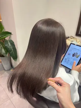 ミディアム ROOM所属・髪質改善・縮毛矯正/ 下村陽平のヘアスタイル