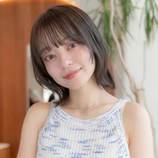 ミディアム 原宿/韓国/髪質改善 /レイヤー/ボブのヘアスタイル