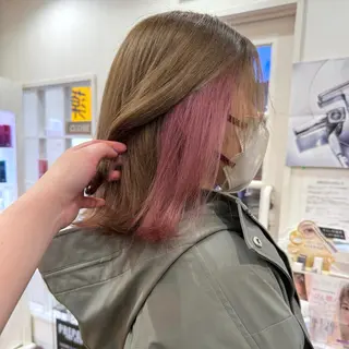 ミディアム カラー ヘアアレンジ 💖ダブルカラー/ ヘアセット/晴香💖のヘアスタイル