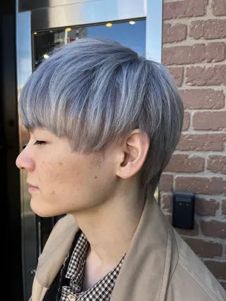 ショート カラー メンズ 久木原 ゆりのヘアスタイル