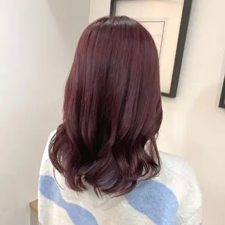 セミロング ブリーチなしWカラー ✨縮毛矯正✨ワタベのヘアスタイル