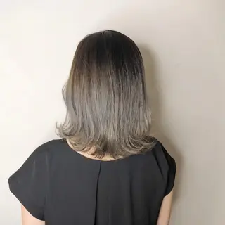 ミディアム カラー カラーモデル募集中 美容室ハピスのヘアスタイル